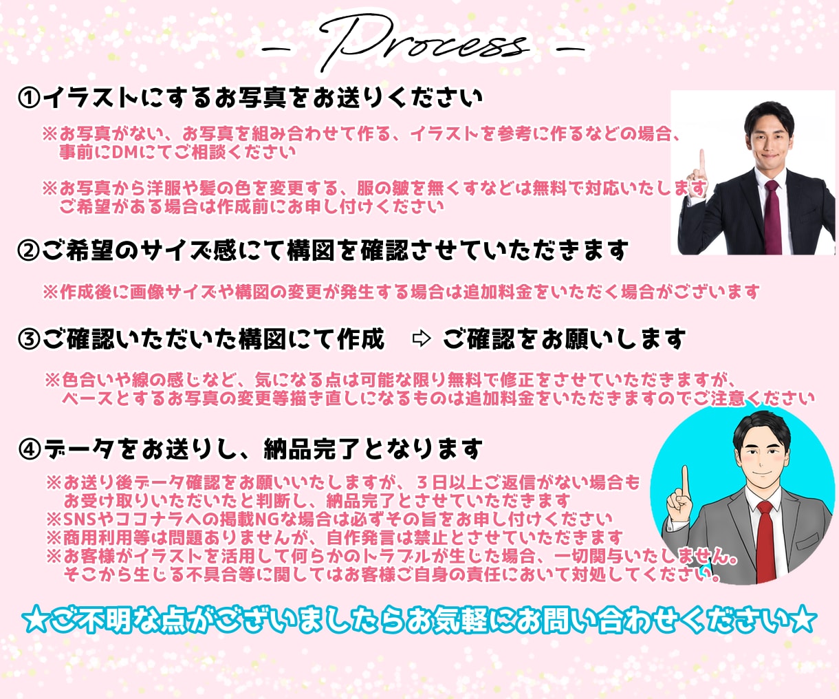 お写真を元に清潔感ある似顔絵アイコンをお作りします 商用利用可！最短当日納品！あなたらしいオリジナルアイコン！ イメージ4