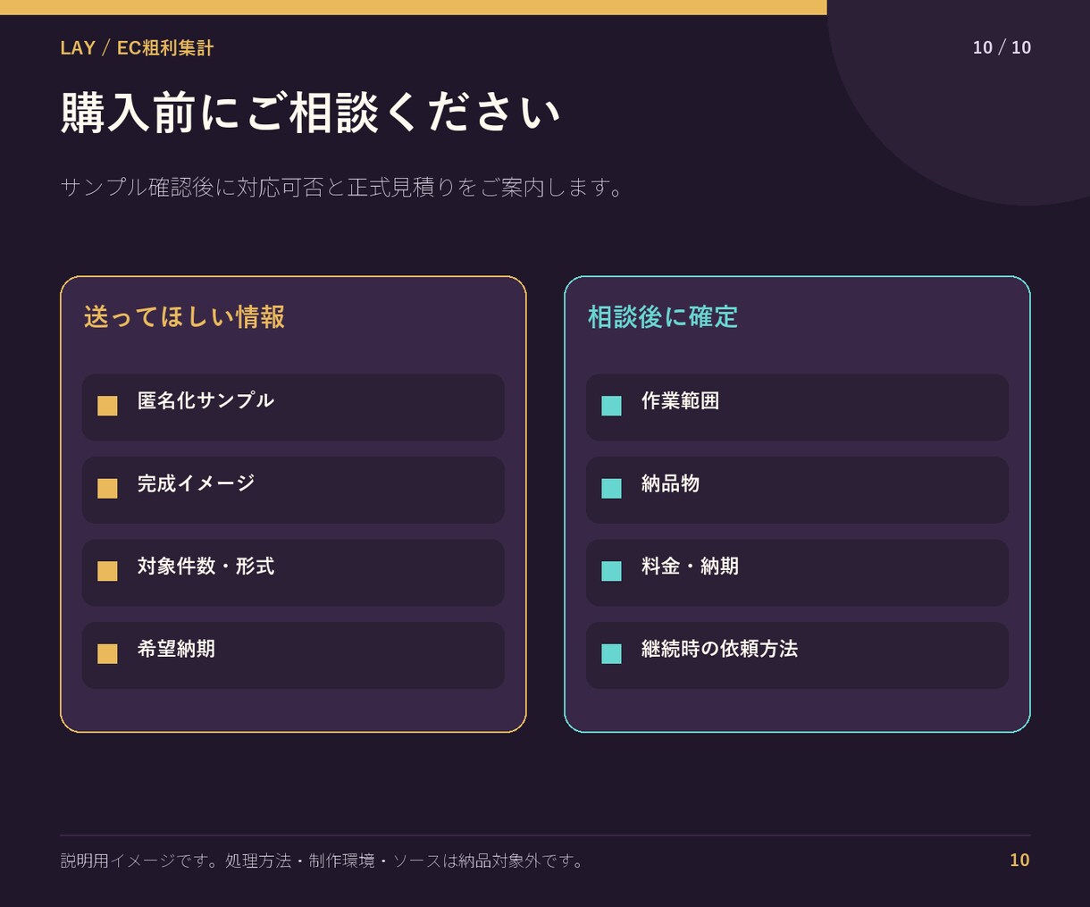 ECの売上・手数料・粗利を自動集計します モール明細と原価表を統合し商品別粗利まで表示 イメージ10