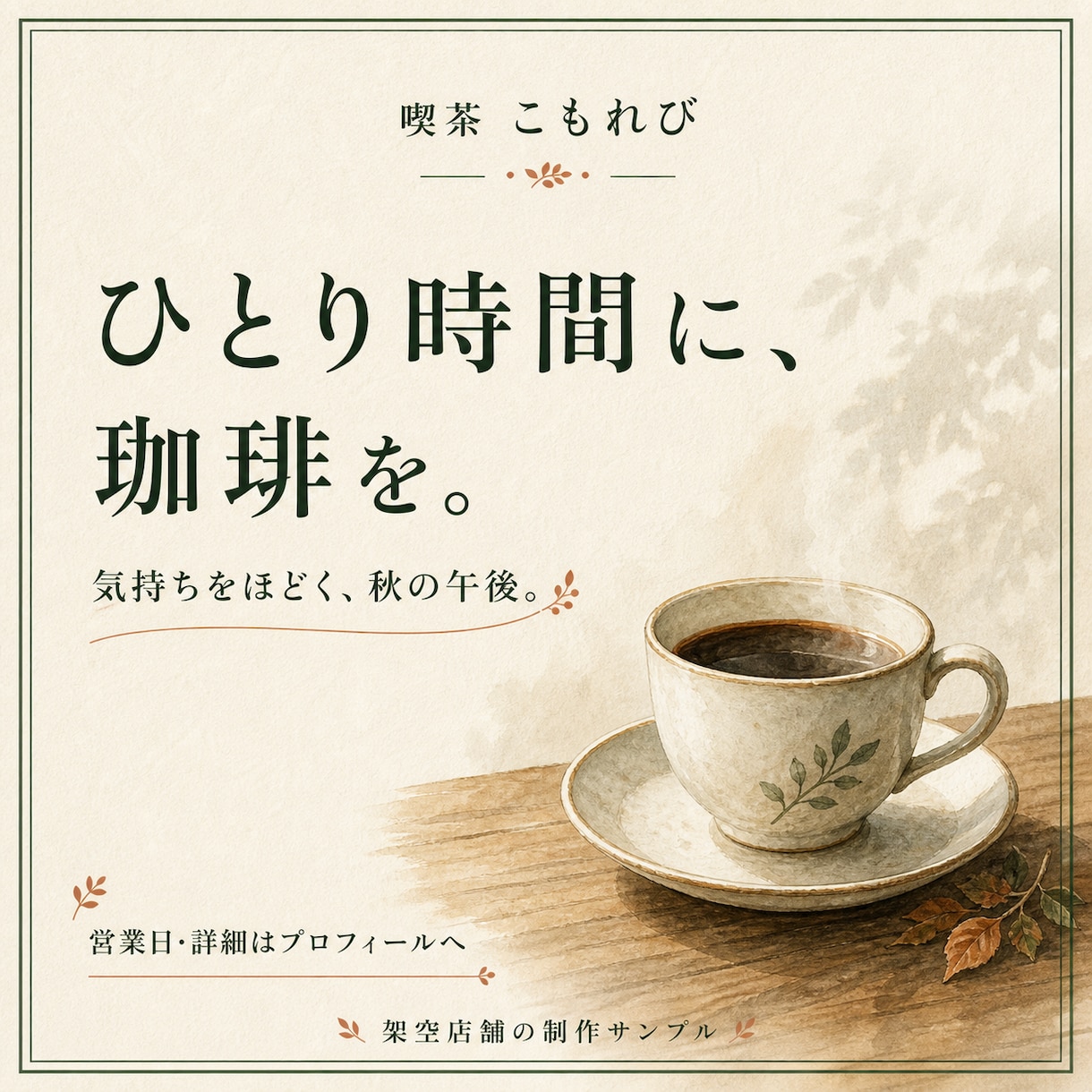 カフェの翌月SNS画像と投稿文を8回分作ります 画像・文章・予定表をまとめて。投稿はお店のペースで イメージ7