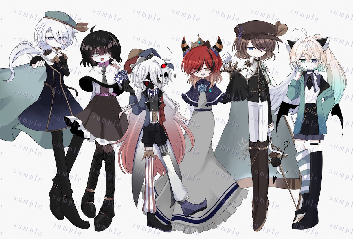 かわいい立ち絵制作します TRPG、ゲーム、IRIAMなどで使用できる立ち絵制作！ イメージ3