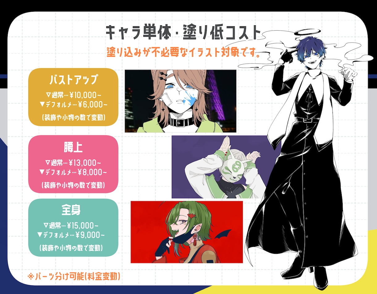 ホロライブ実績有!歌ってみたMVイラスト制作します 【商用可】歌ってみた/オリジナル曲/OPED/Live2D イメージ3