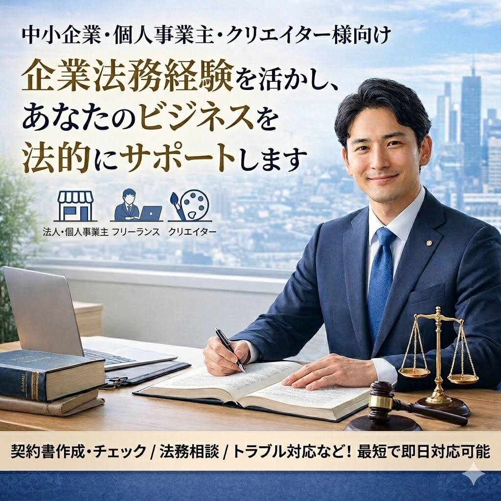 契約書等の作成・チェックを最短即日で行います 企業法務経験のある行政書士が契約リスクを低減します。 イメージ1