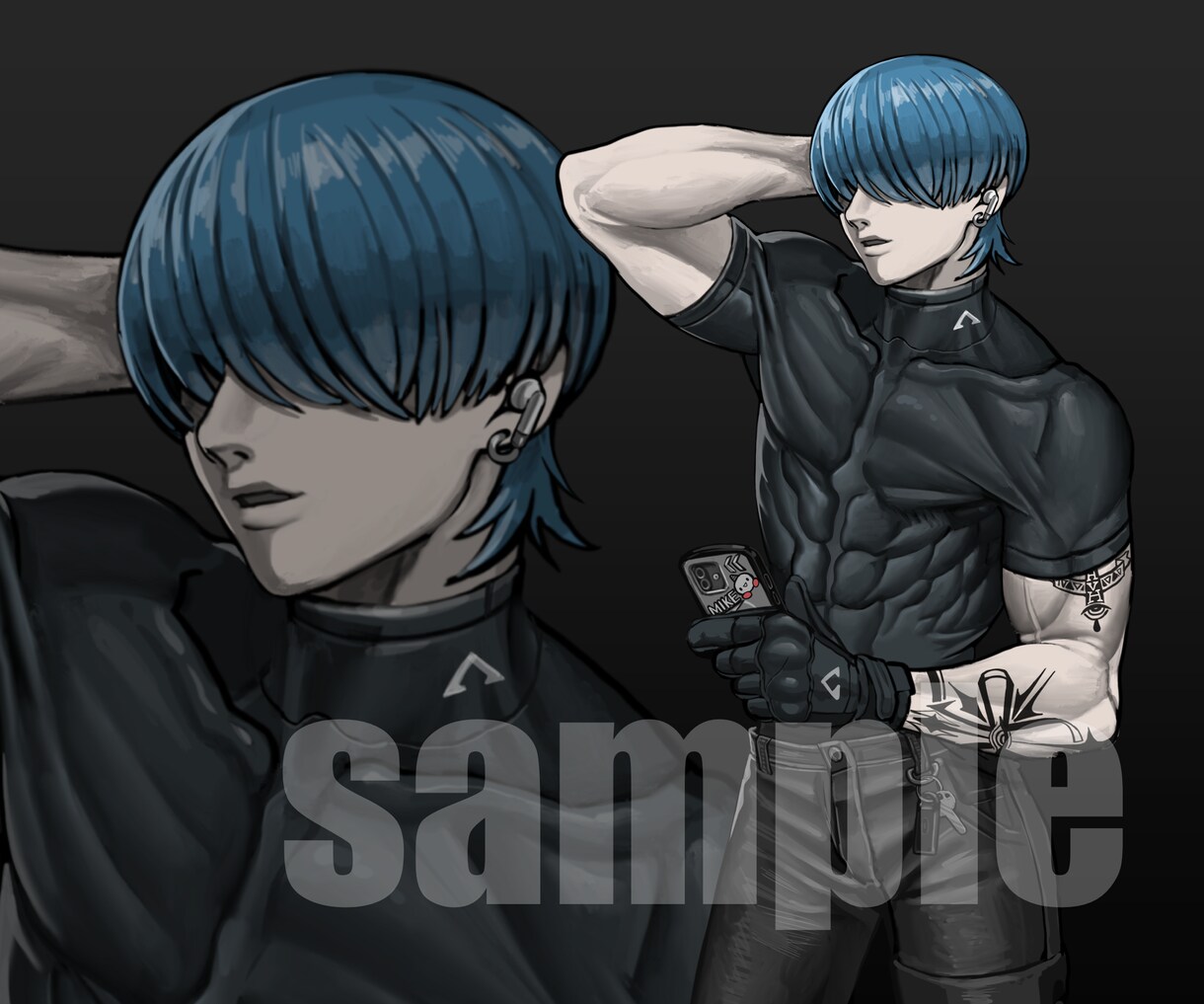 男性キャラクターのデザインを作成します クールでちょっぴりダークな男性キャラクターをデザインします！ イメージ3