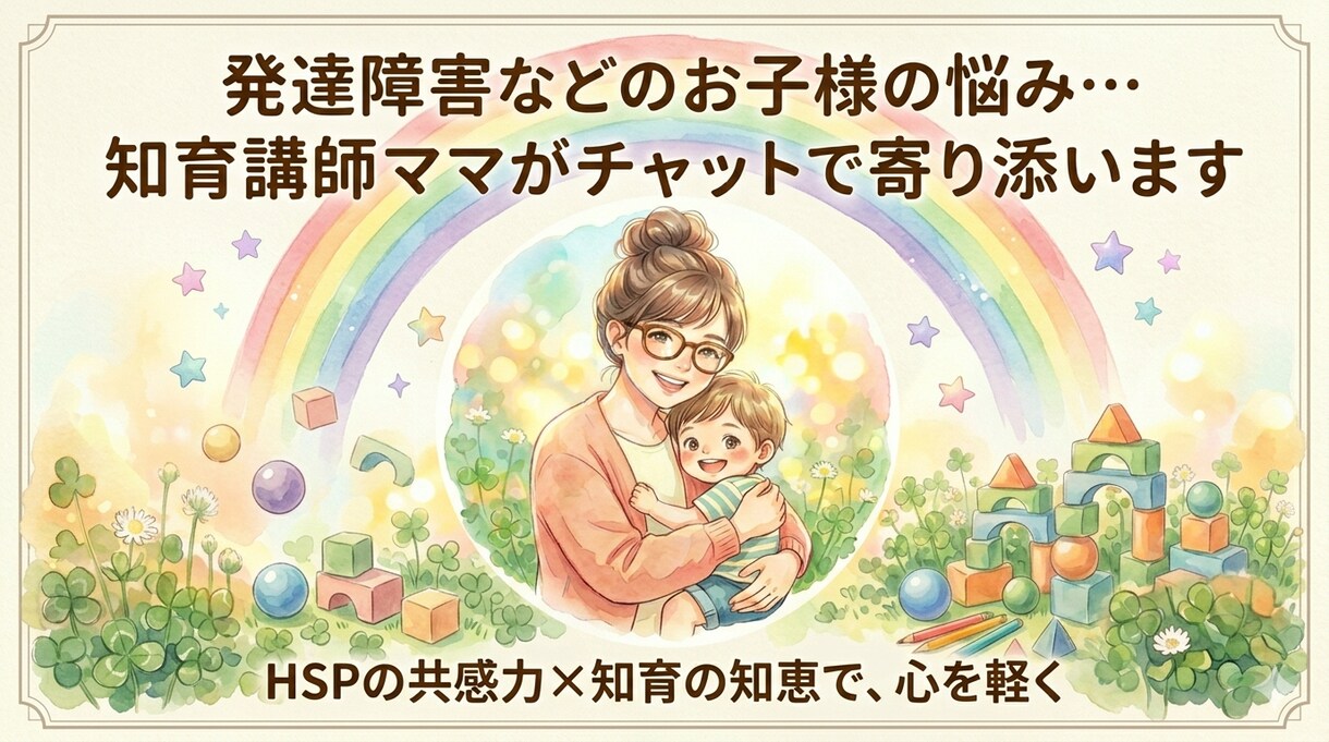 発達障害などのお子様の悩み…知育講師が寄り添います 乳児〜小学生育児に悩む方に寄り添う知育と育児のヒントをお届け イメージ1
