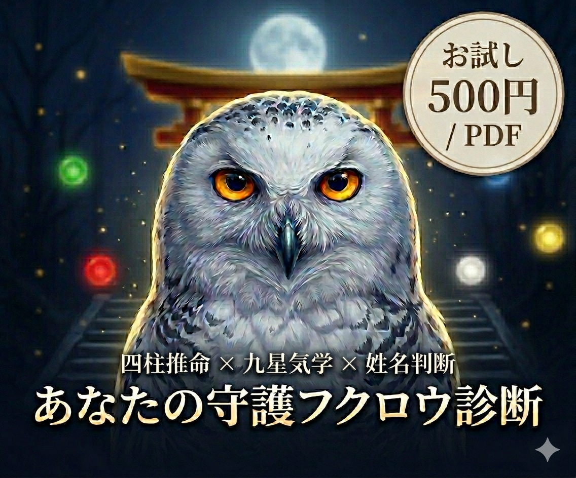 守護フクロウ占い｜あなたを守る一羽を視ます 霊感ではなく統計学。あなたの守護フクロウを3占術で導きます イメージ1