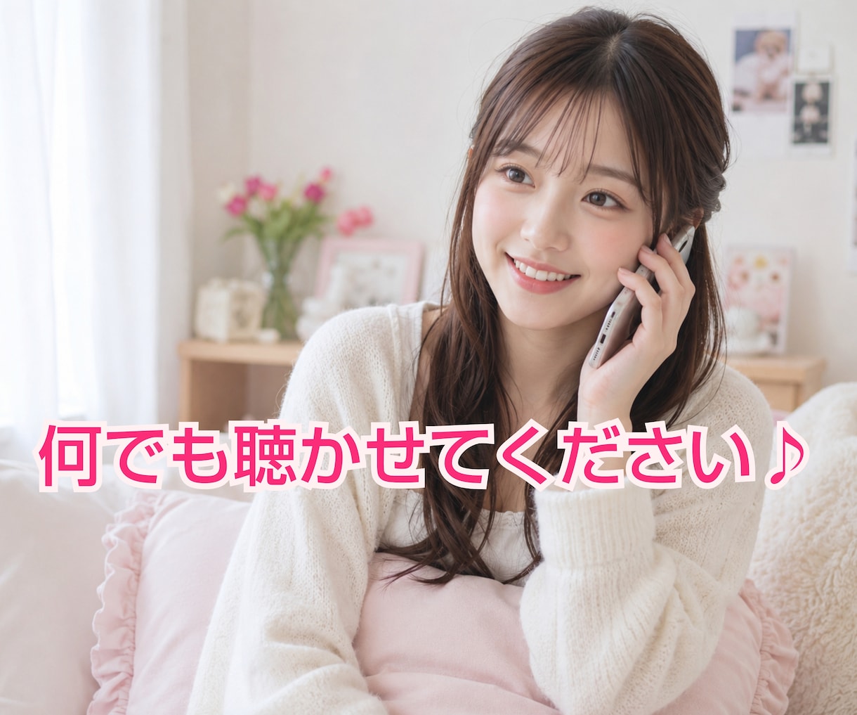 優しく楽しく共感しながら雑談します 癒し系ボイスでどんなことでも優しく寄り添いますよ1分からOK イメージ4