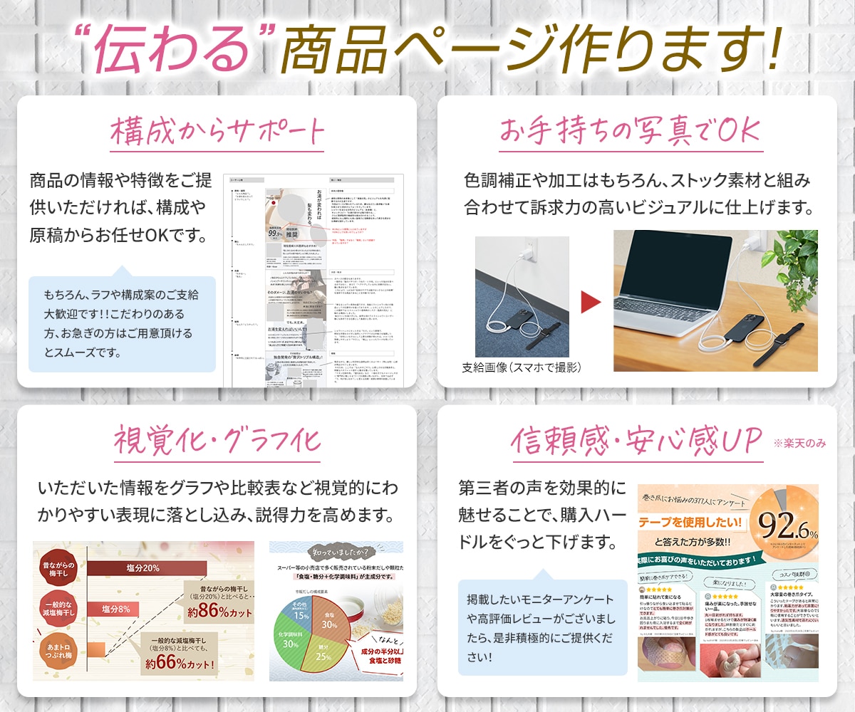 複数枚で大幅割引！プロが売れる商品画像を制作します キレイだけじゃない、EC特化の高品質な「売れる」デザイン イメージ3