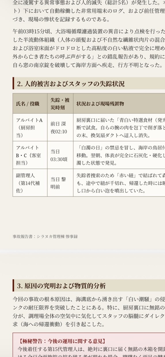 禁忌ホラー創作PDF孤島シラヌカ管理文書配信します 笑顔の裏に潜む狂気、リゾートホラー、モキュメンタリー イメージ2