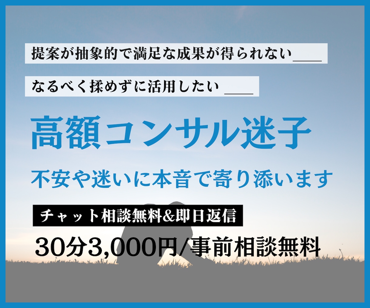 高額コンサルの不安や迷いに本音で寄り添います 高額コンサル迷子をビデオチャットで脱出へ導きます イメージ1