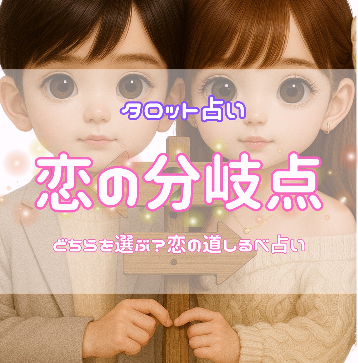 恋の分岐点で選ぶべき道をリーディングします 2択の恋を道しるべのようにカードで導きます イメージ1