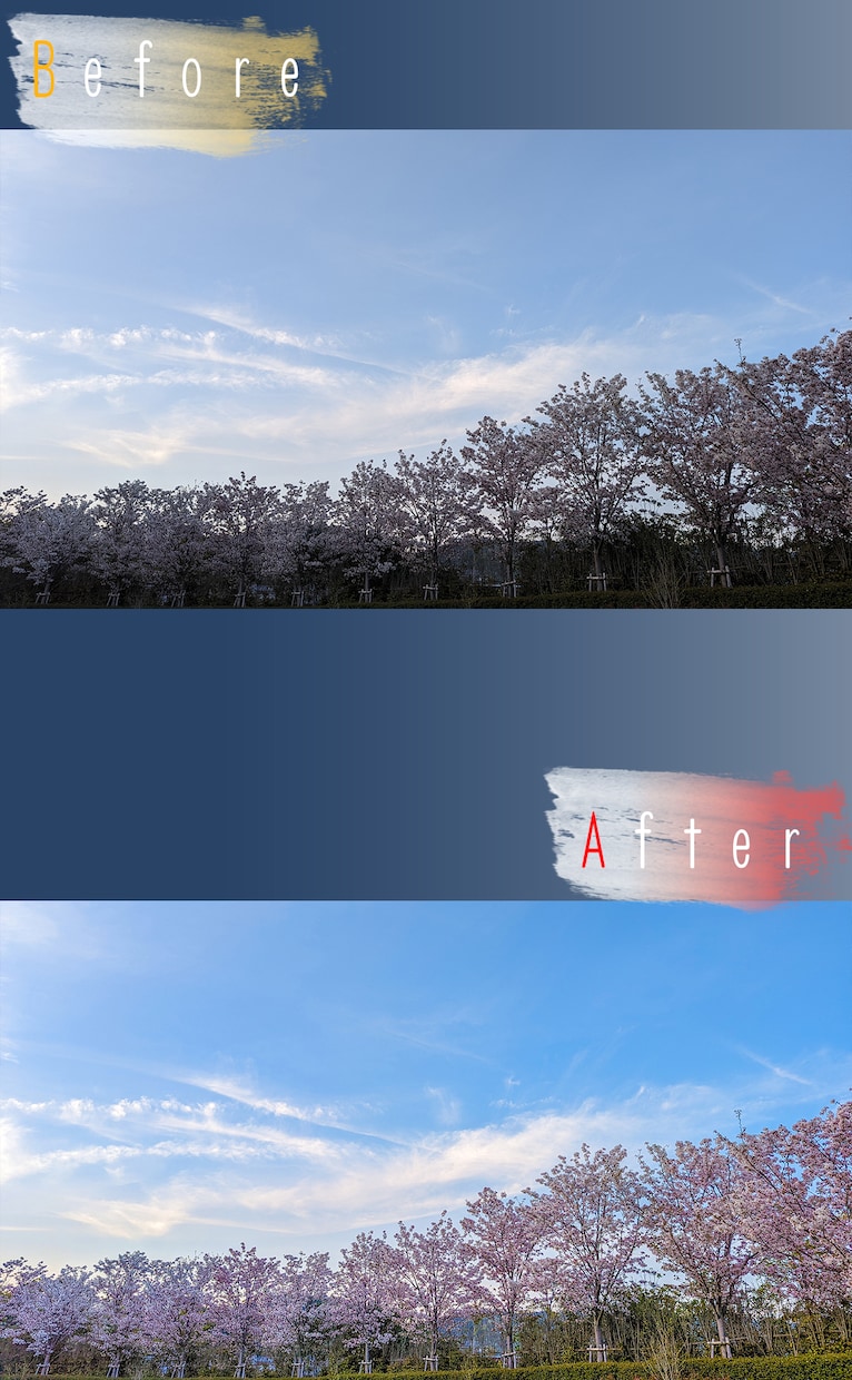 構図はいいのに色合いが微妙な写真の補正をします 現役デザイナーがプロ向けソフトで写真に合った補正をします イメージ4