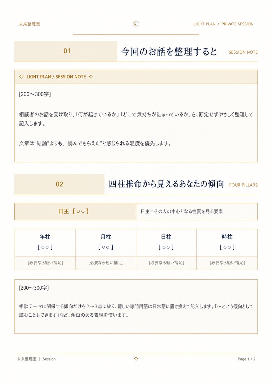 四柱推命で1か月気持ちを整理します 月2回、日々のモヤモヤをやさしく整理。 イメージ5