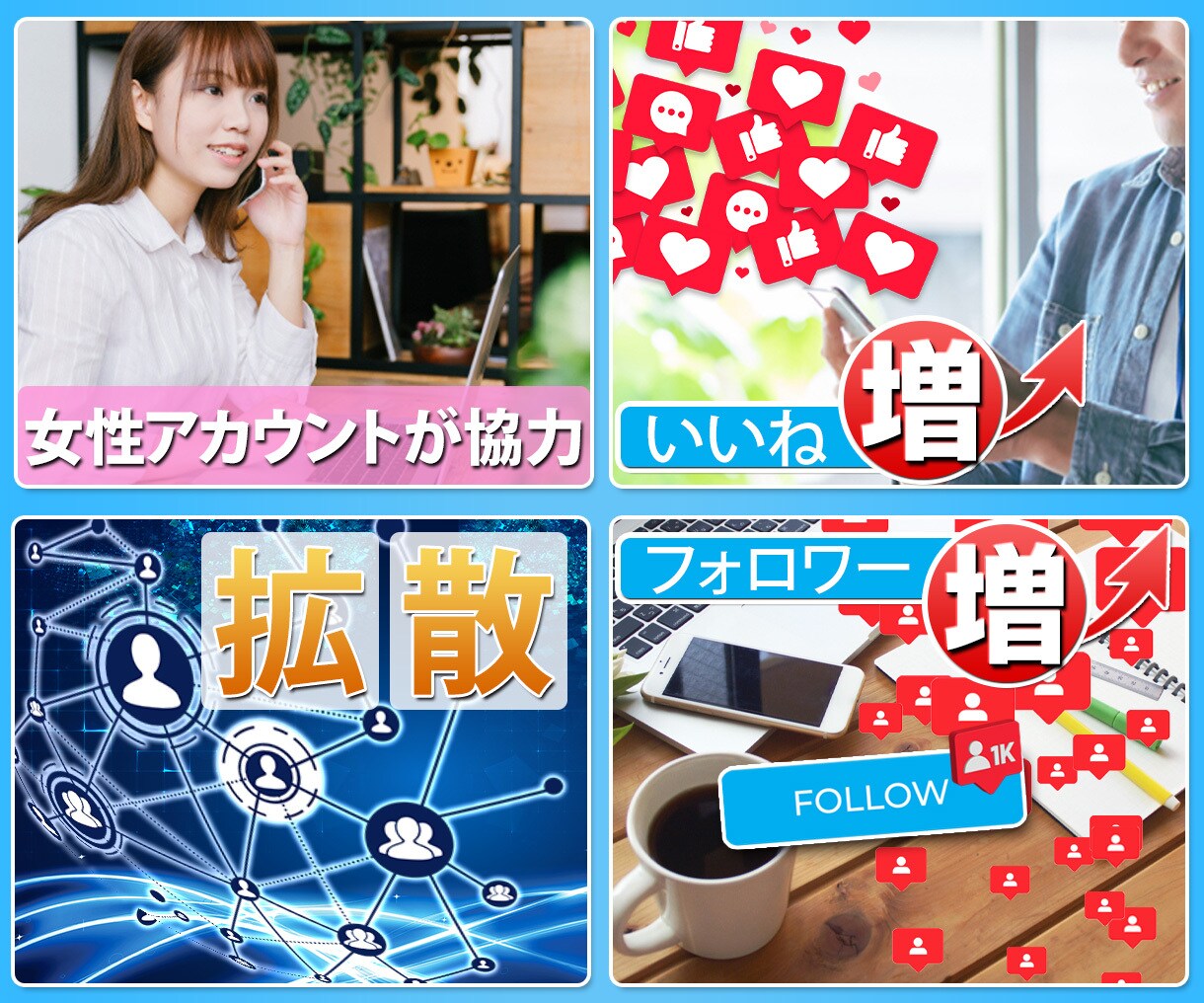 Twitter戦略！複数アカで約4万人に宣伝します SNSのフォロワー獲得・宣伝・拡散・PR・広告のお手伝い イメージ2