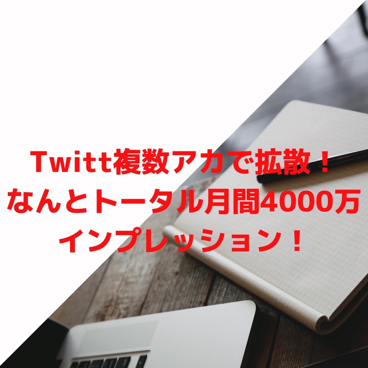 Twitter4000万インプで拡散します Twitterの複数アカ、月間4000万インプで宣伝します。 イメージ1
