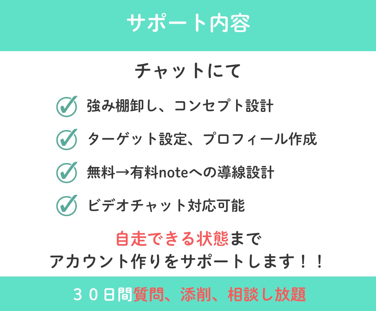 noteマネタイズへ、スタートから伴走します note副業収益化へ、強み・方向性・設計・土台作りをサポート イメージ6