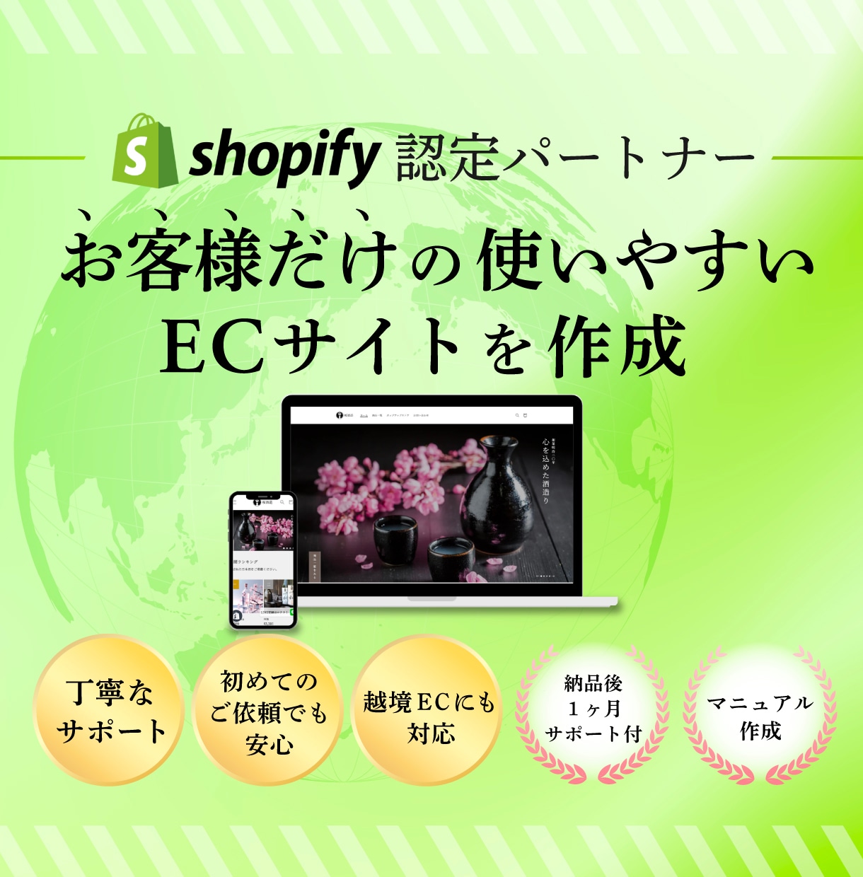 お客様だけの使いやすいECサイトを作成します 丁寧にサポート、初めてのご依頼でもご安心ください。 イメージ1