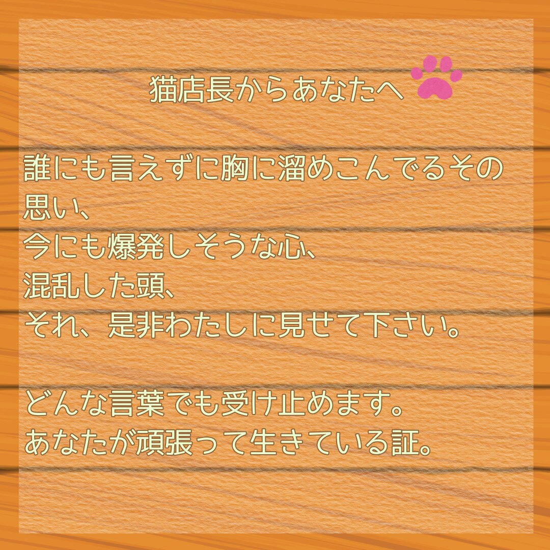 ねこ店長とこころをほどく時間作ります 話す内容がまとまっていなくても大丈夫です♡ イメージ3