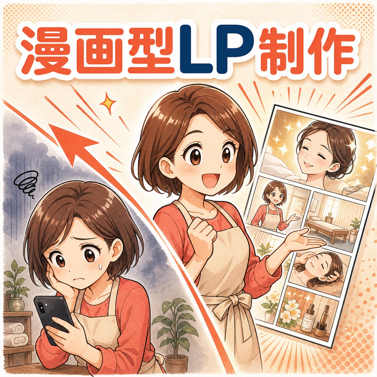 あなたオリジナルの漫画LPを作成します 漫画だから読まれる。想いが伝わる漫画LPを最短3日で納品。 イメージ5