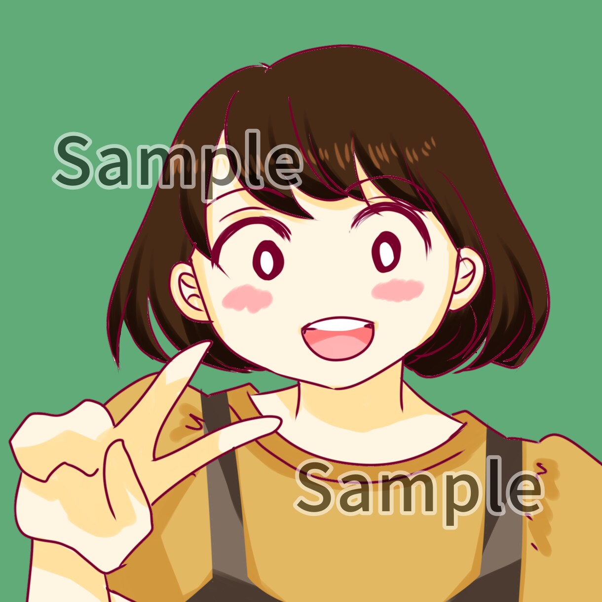 ゆるい似顔絵のデフォルメアイコンをお描きします 温かみのある可愛いイラストをお試し価格でどうぞ！ イメージ8