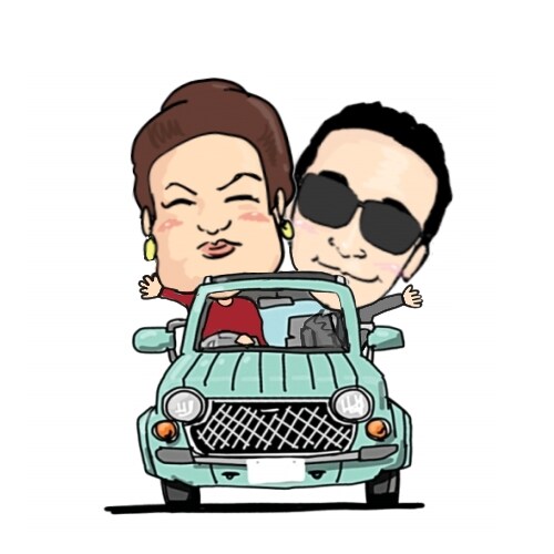 ★ゆるいイラスト、車orバイク+似顔絵　SNSアイコン作成致します。 イメージ3