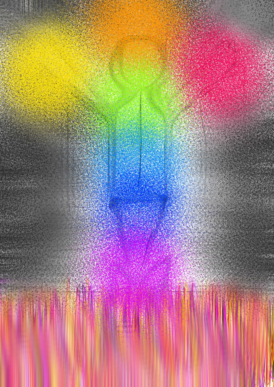 希望の虹色デザイン描きます レインボーライトライト、魅了します イメージ6
