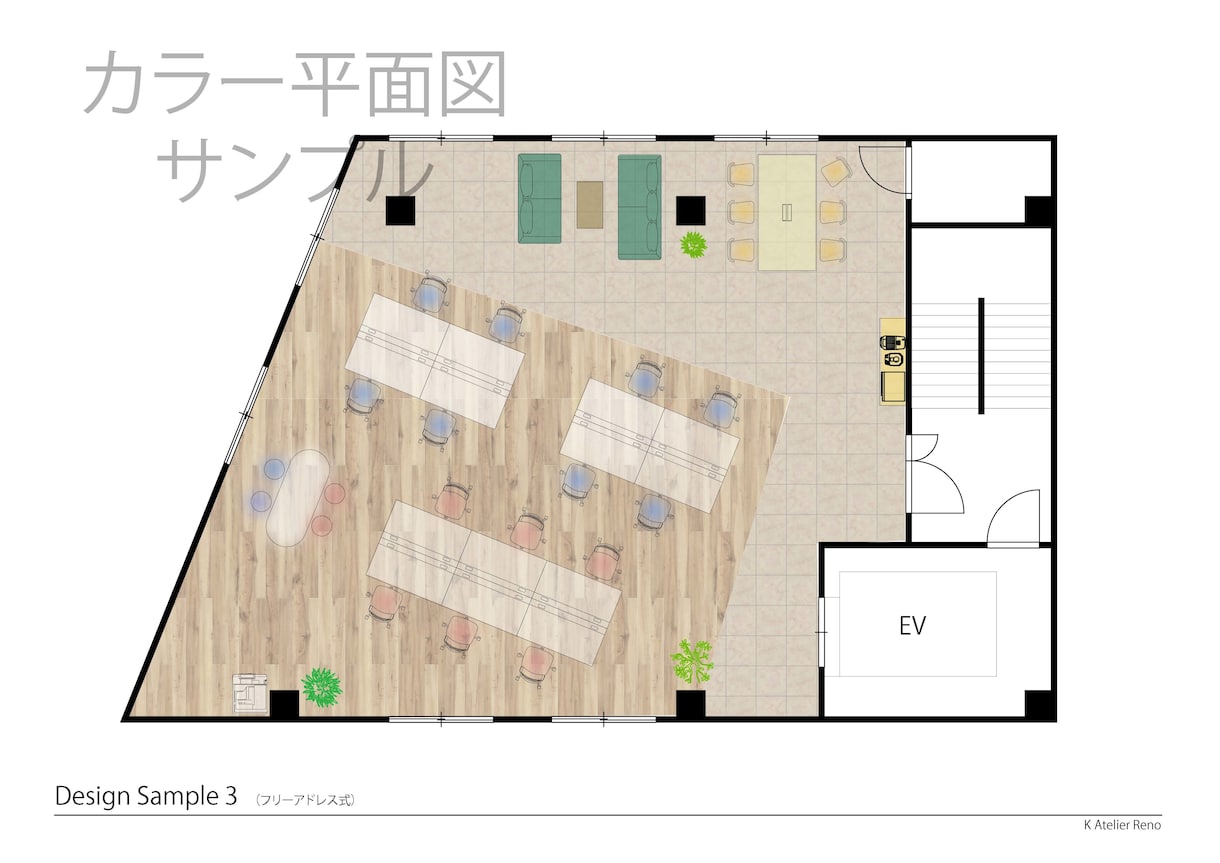 働きやすいオフィスレイアウトを提案します 100㎡以下限定！快適なオフィス空間をプロ建築士が提案！ イメージ8