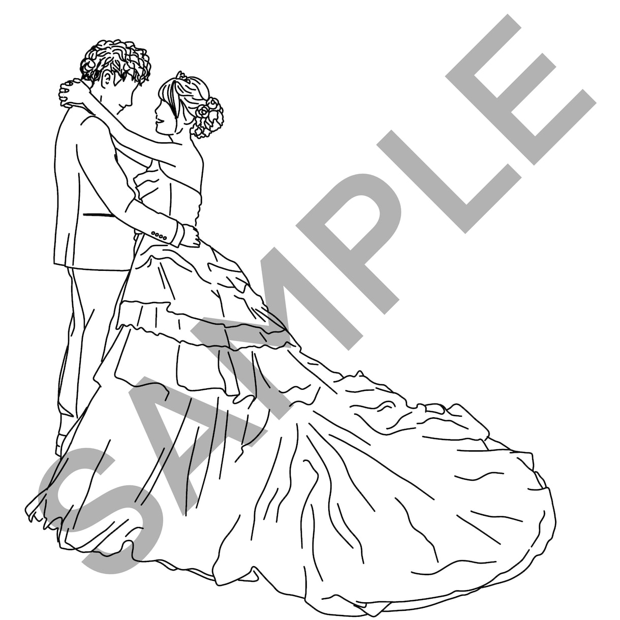 前撮り写真を元にイラストをお描き致します 幸せをカタチにしてみませんか？ イメージ4