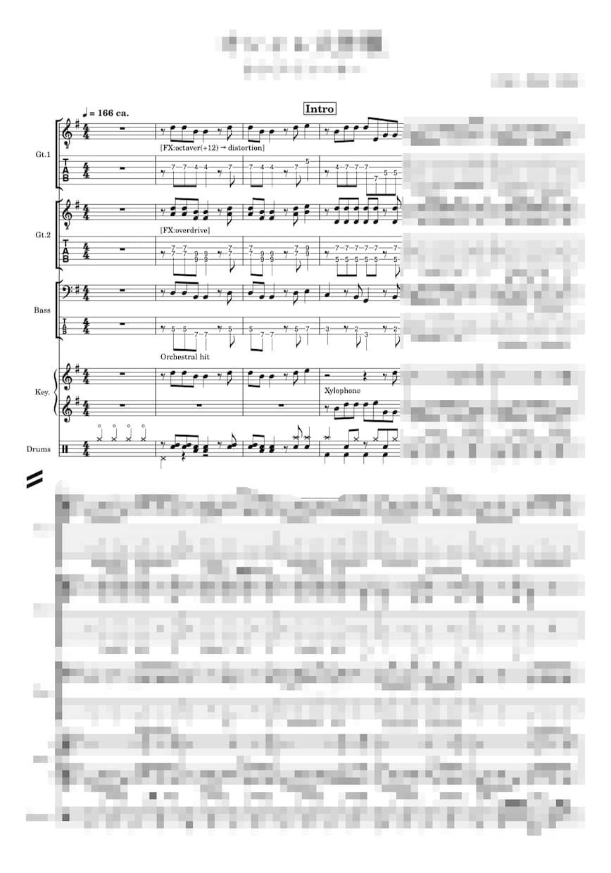 あなたの楽曲のフルスコア制作いたします DAWプロジェクトからフルスコアを制作致します。 イメージ2