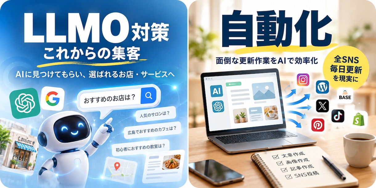 LLMO・AOI対策・自動更新の仕方教えます AIが勧めるサイトに、これからの集客を手にいれる イメージ1