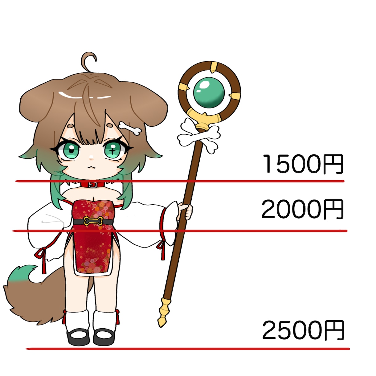 簡単ミニキャラ描きます ミニキャライラスト♡配信、アイコンなどに°・*:.。.☆ イメージ1