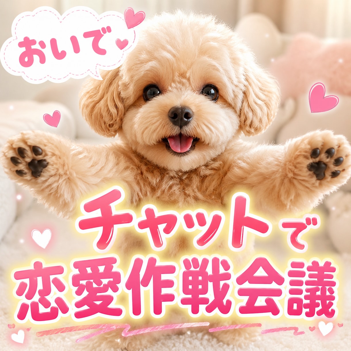 恋愛相談のります♡勝ちにいく恋愛、作戦会議します もふもふわんこと一緒にあなたの恋愛作戦会議を立てましょう♡ イメージ1