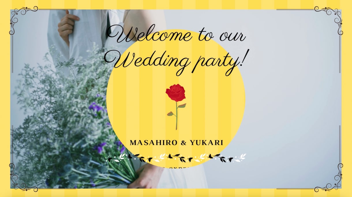 簡単に結婚式オープニングムービーがつくれます PC・スマホ編集OK!【バラとアンティークなお伽噺】 イメージ1