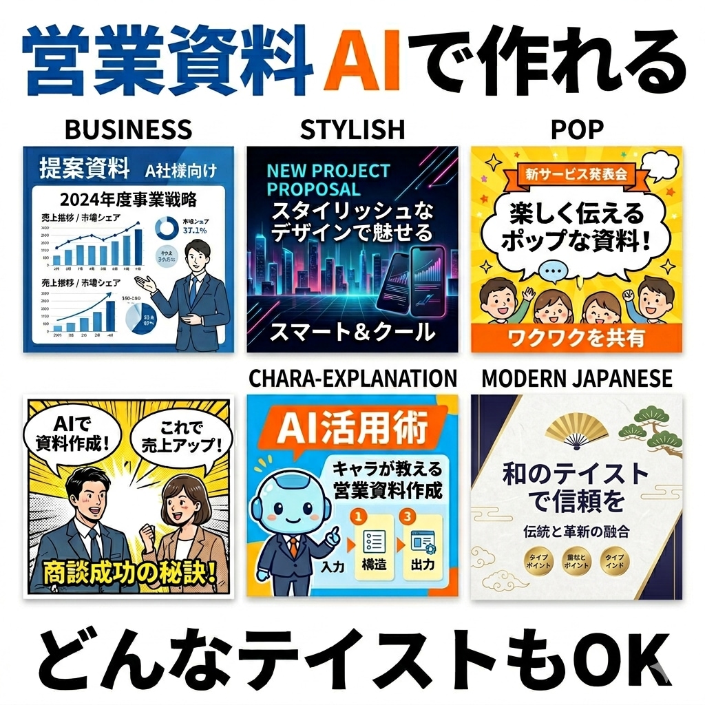 漫画風も！AIを使ったプロ級の資料の作り方教えます 資料作成はもうAIに丸投げ。5分で終わる最強テンプレ一式 イメージ1