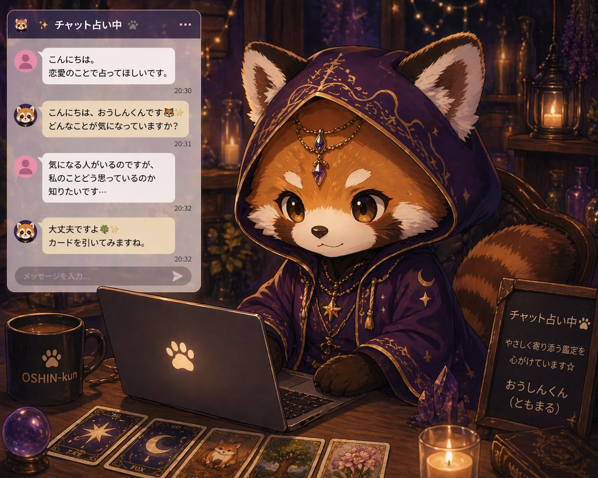 チャット占い（10分）占います 迷ったときに、そっと帰ってこれる場所 イメージ1