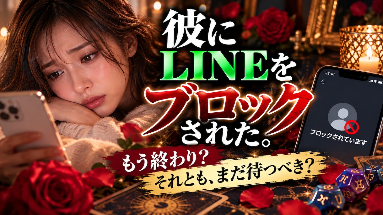 喧嘩後LINEをブロックした彼の本音を占います 解除を待つ？連絡する？彼の気持ちと今すべきことを鑑定 イメージ1