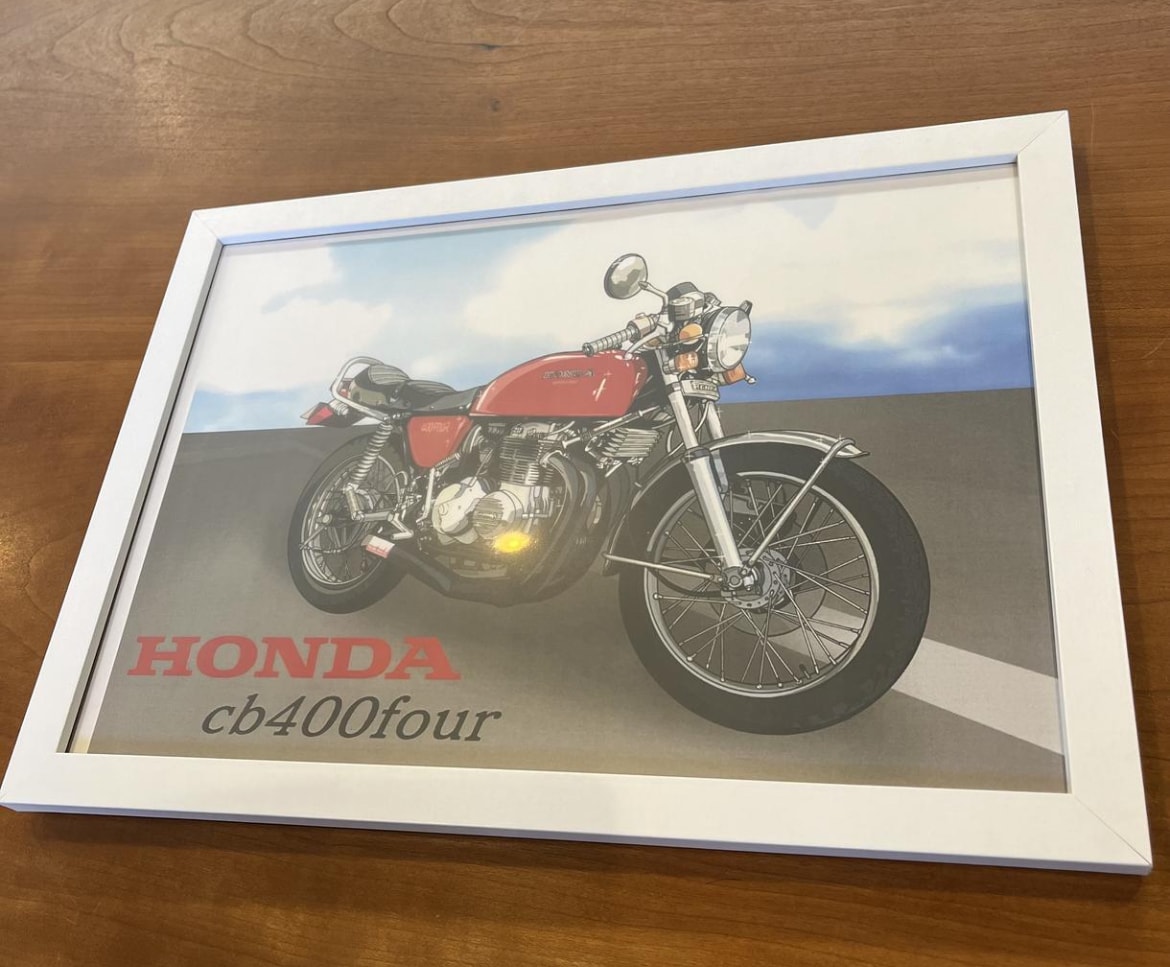 車、バイクのイラストを印刷、発送いたします 別の出品サービスで描いたイラストを印刷発送いたします イメージ2