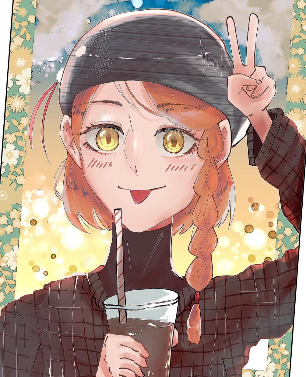 オリジナルキャラクターのアイコンを描きます 線画は一般的ですが、彩色を多く使った絵を描きます イメージ1