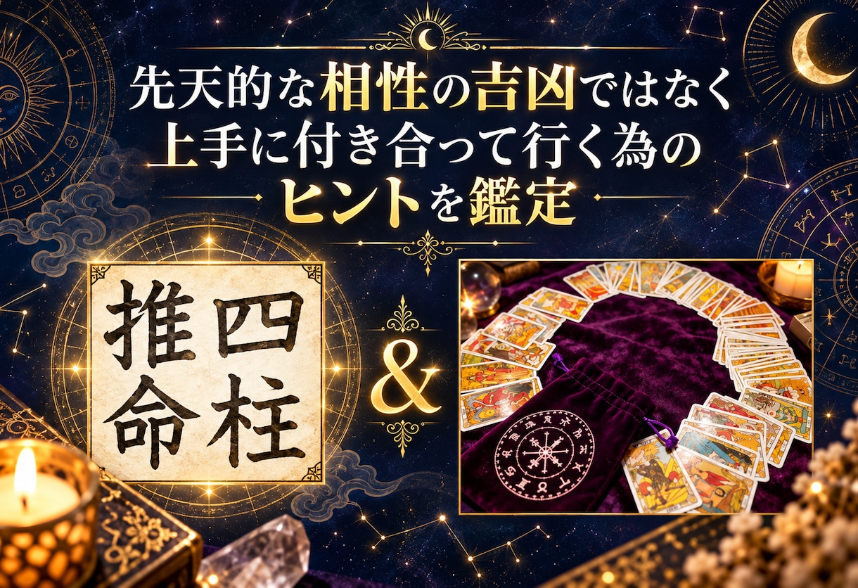 恋愛/仕事/職場/家族/あの人との相性を鑑定します 吉凶では判断しません◎相性は変えられる！関係を整える実践鑑定 イメージ1