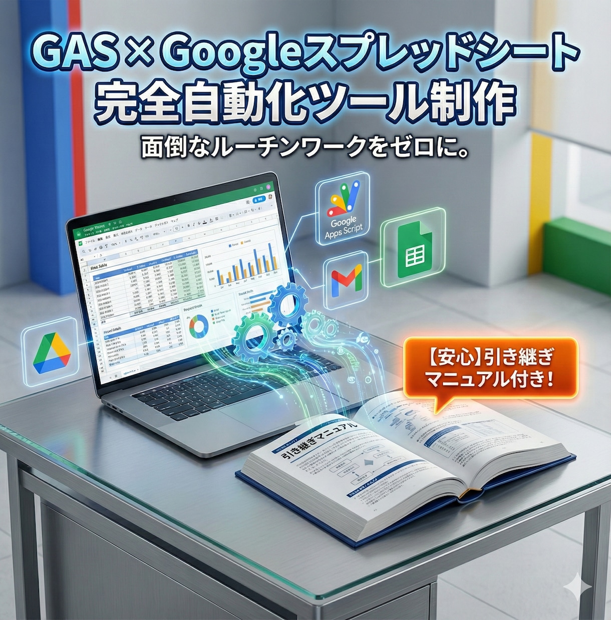 マニュアル付でGAS自動化ツール作ります もし担当者が辞めても安心！引き継ぎ簡単マニュアル付きで納品！ イメージ1