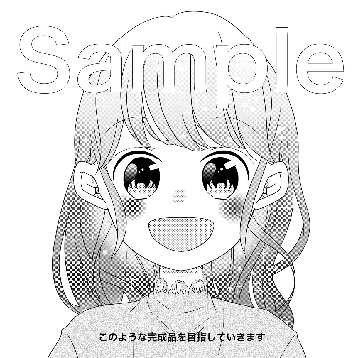 ベースを元にモノクロアイコン(似顔絵)お描きします パッと目を引く絵柄で提供します！ イメージ4