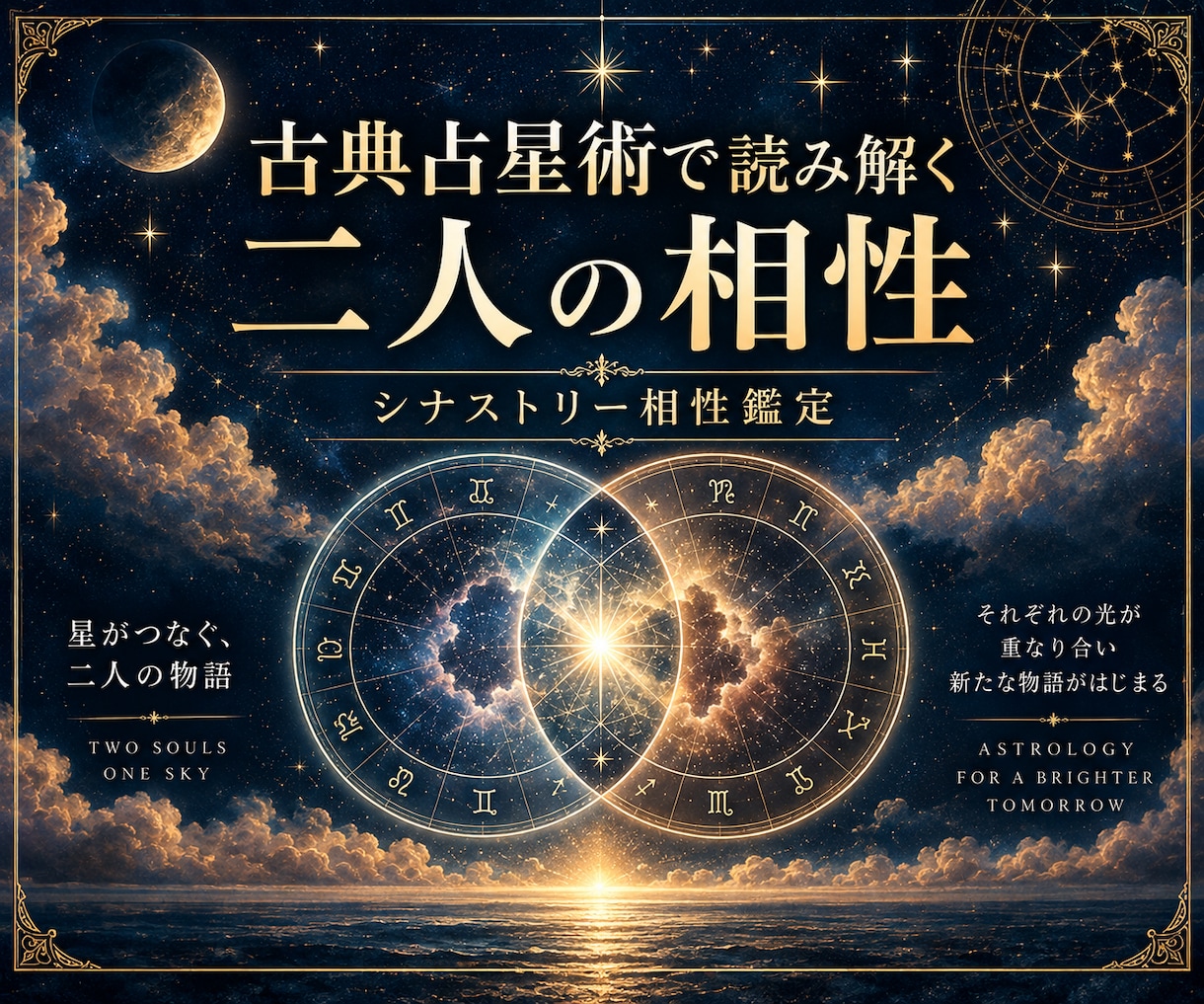 古典占星術から、お二人の相性を詳しく読み解きます ２人が惹かれ合う理由とすれ違いをホロスコープから読み解きます イメージ1
