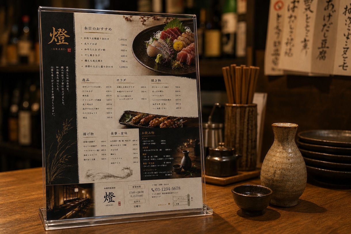 格安！！オシャレで目を引くメニュー表を制作します 美大で学んだデザイン力×短時間で高品質に制作 イメージ3