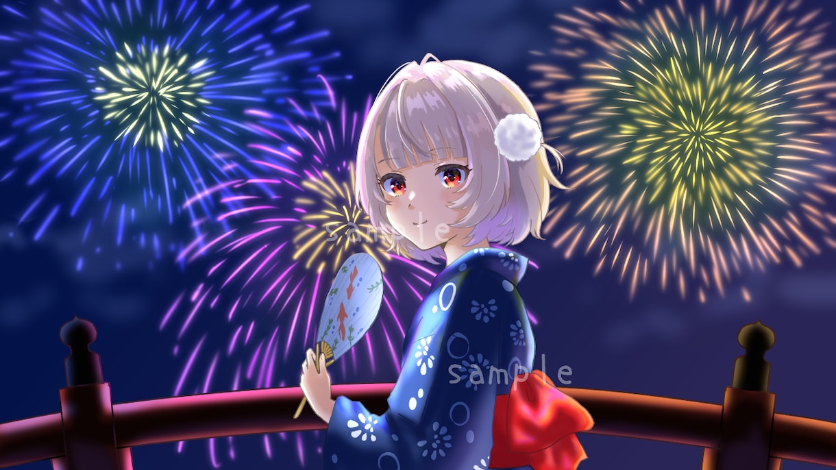 歌ってみた・配信・SNS用のイラストを制作します やわらかな光や透明感、表情や空気感を大切に イメージ1