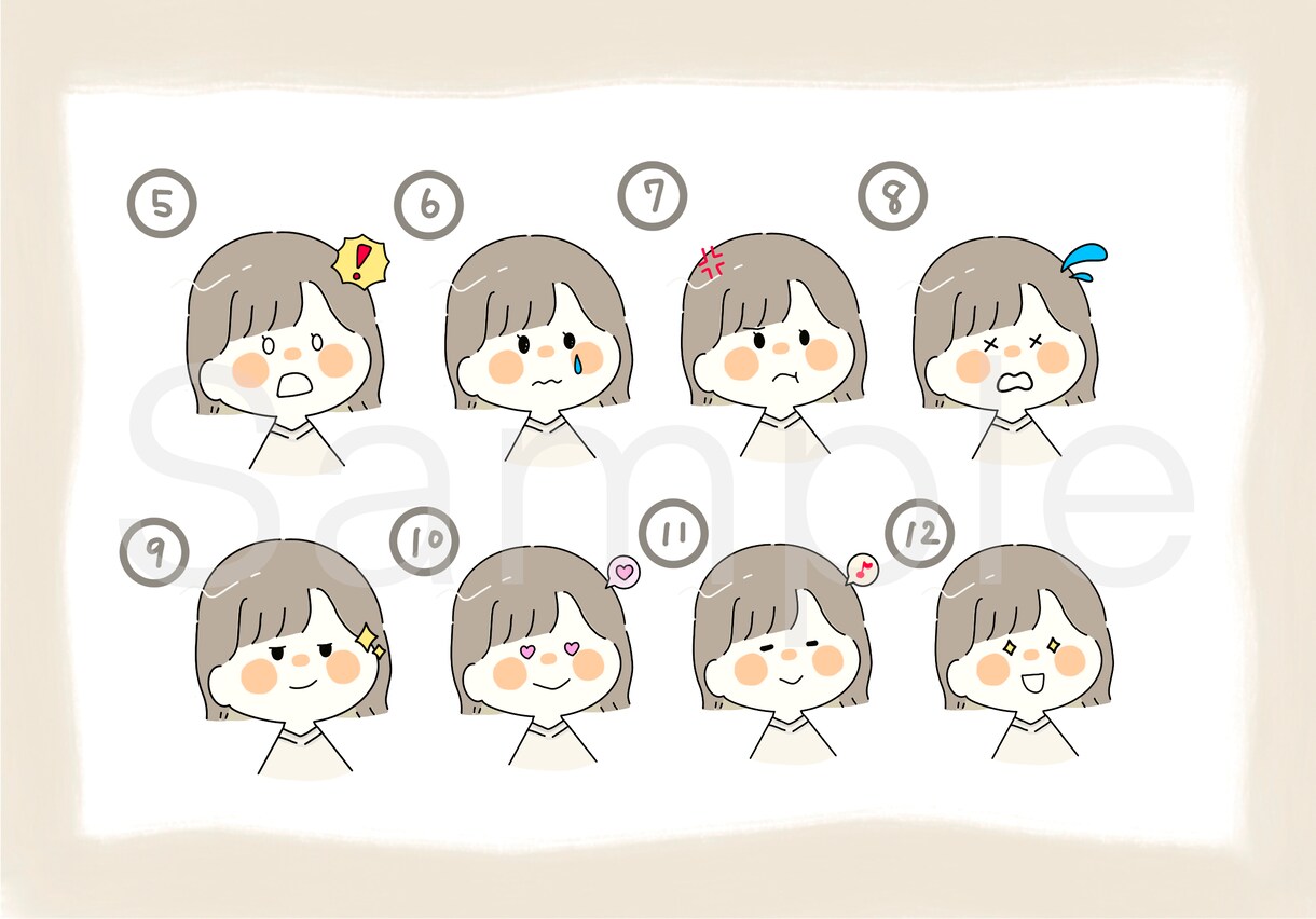 SNS/ブログ ゆるふわ癒しアイコン作ります 男女ともに親近感が生まれやすく癒しになると好評♪♪ イメージ5
