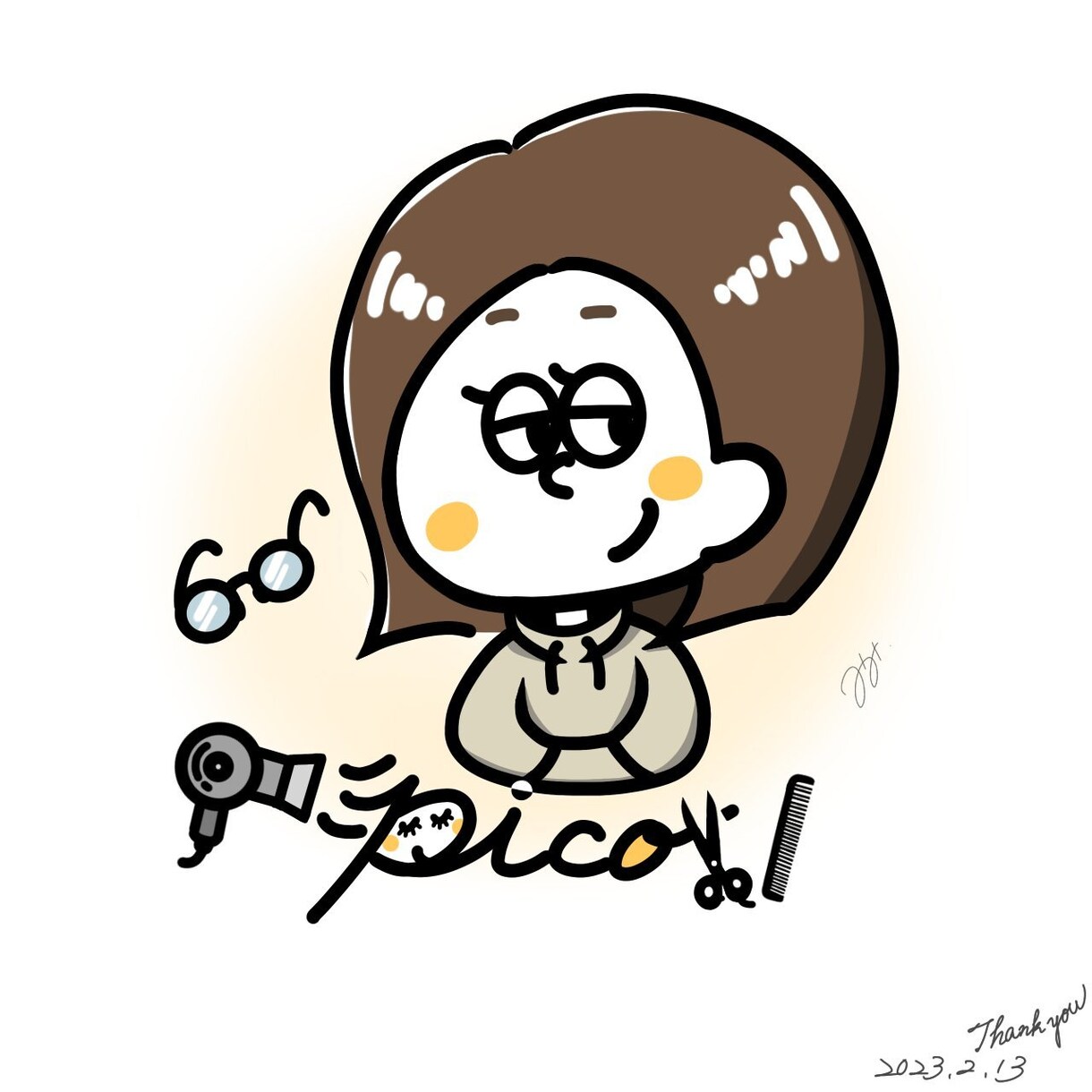 オリジナルアイコン描きます シンプルかわいい名入れ、モチーフ、ペット入れ可 イメージ7