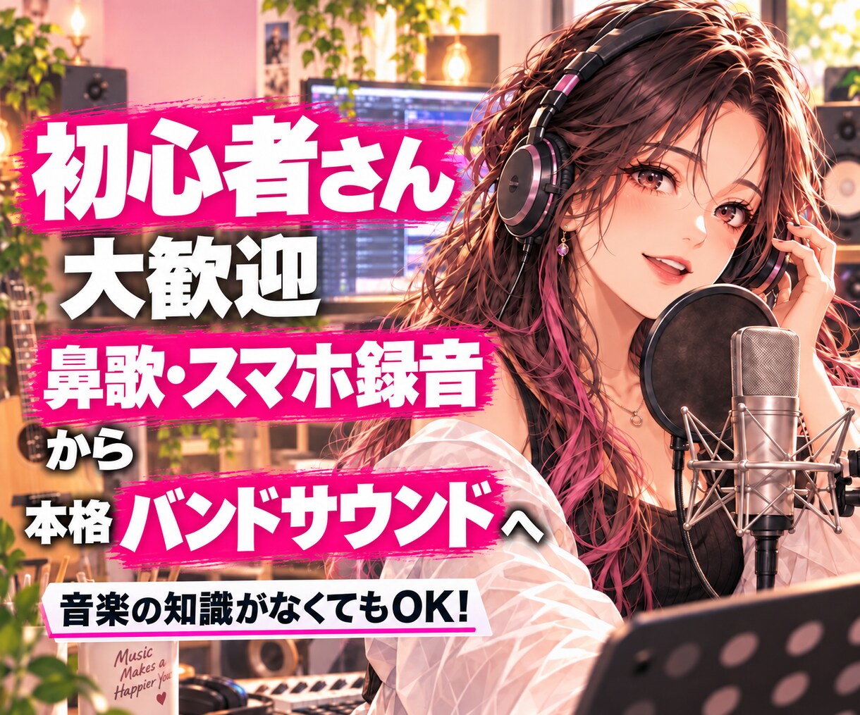 初心者歓迎★鼻歌やイメージをオリジナル楽曲にします 音楽の知識は不要！理想の1曲を一緒に作りましょう。 イメージ1