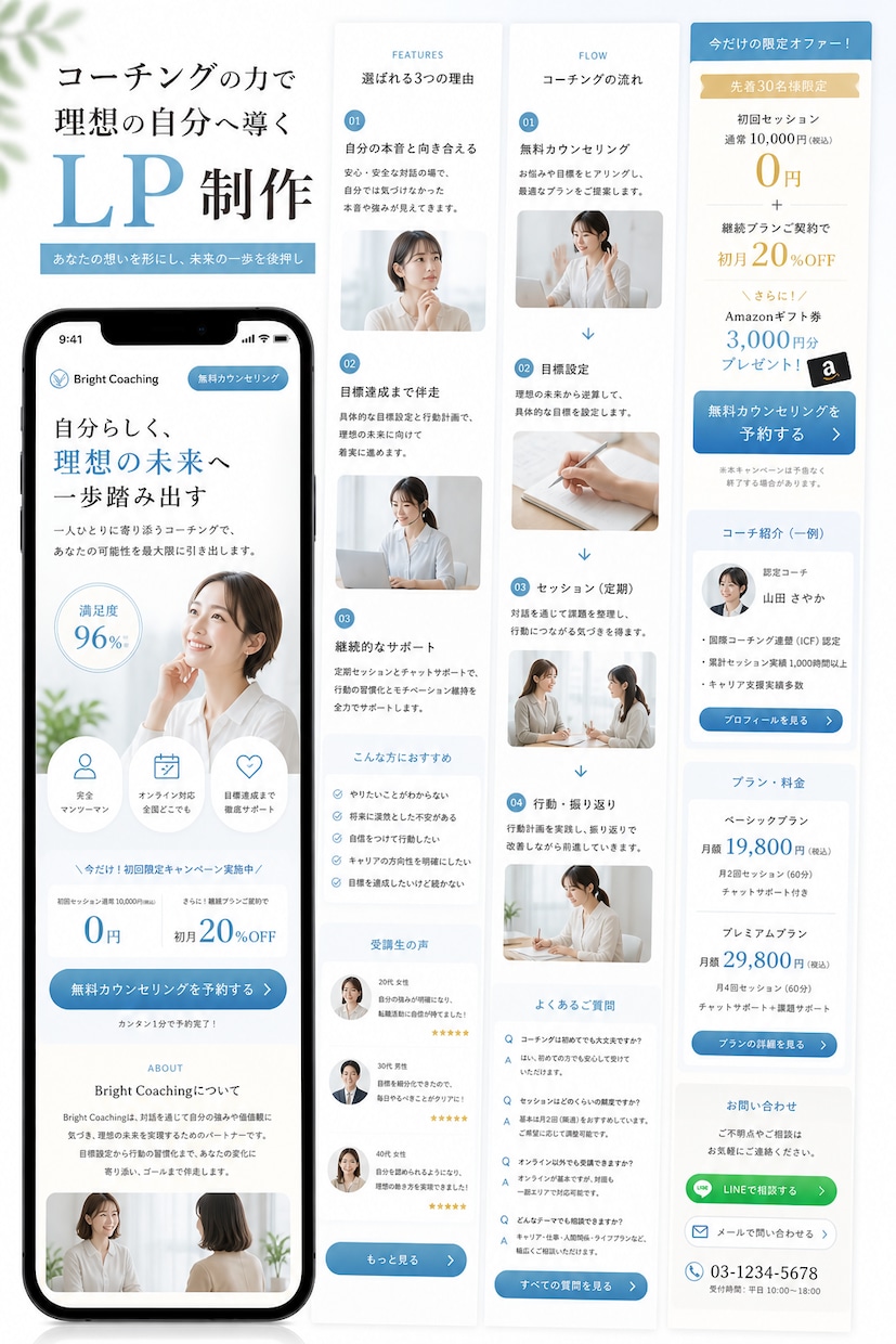 高品質で売れるLPを実装まで込みで制作します SEO・スマホ最適化・修正5回付き｜実装まで一気通貫で対応 イメージ9