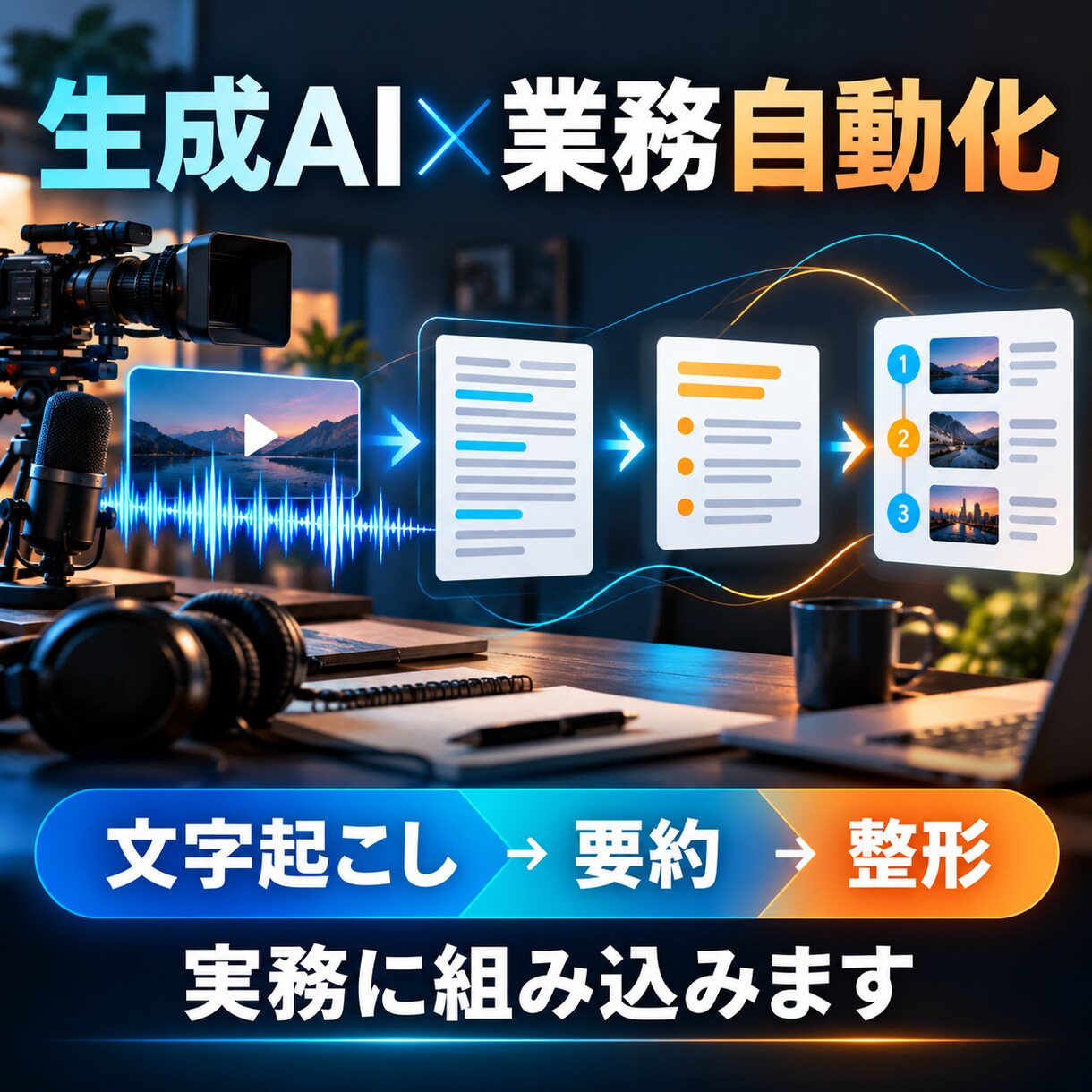 生成AIを業務フローに組み込み自動化します 動画や定型業務のAI自動化を支援 イメージ2