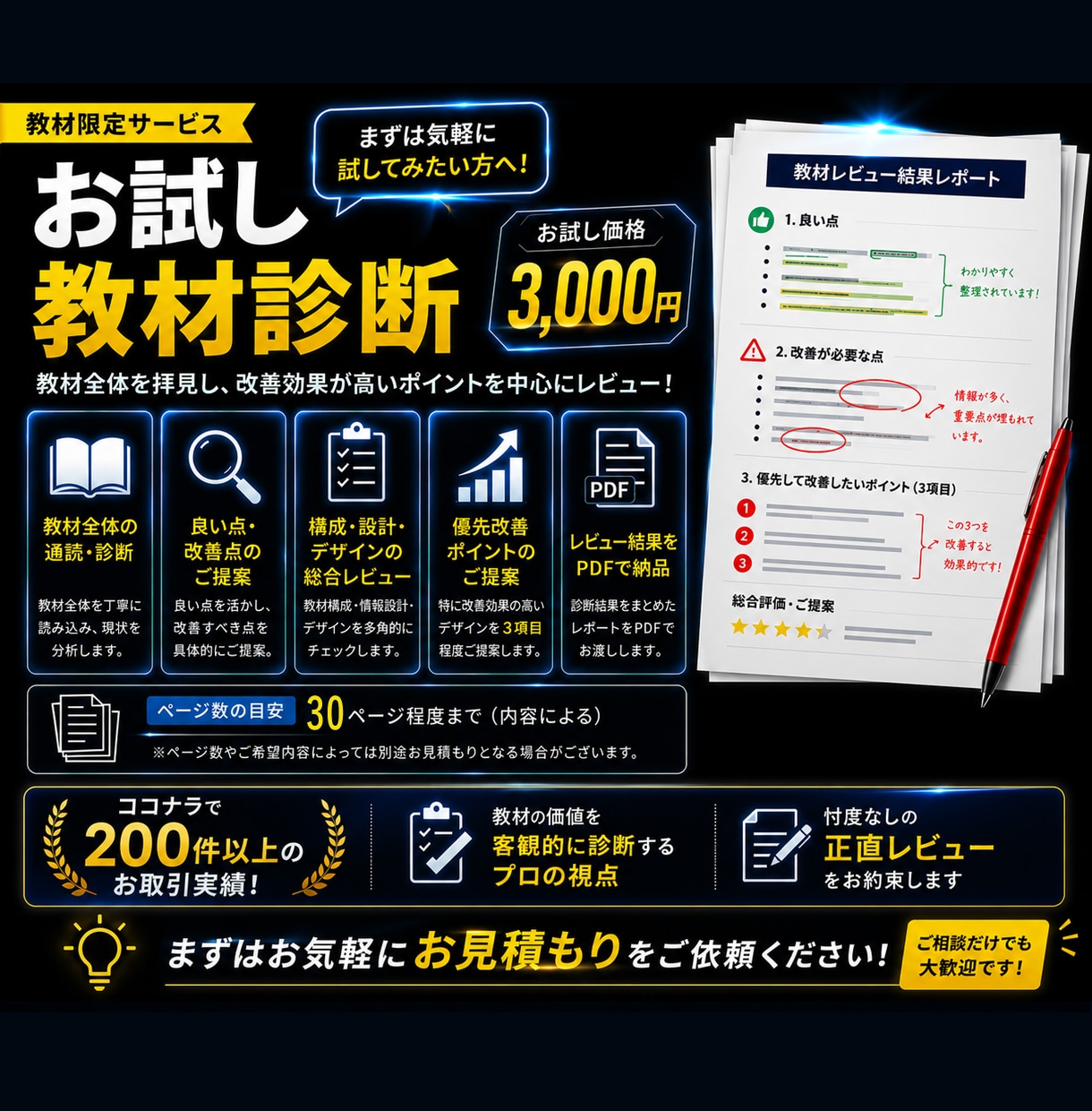 教材レビュー・ブラッシュアップします 「伝わる」から選ばれる。口コミで広がる教材へ。 イメージ7
