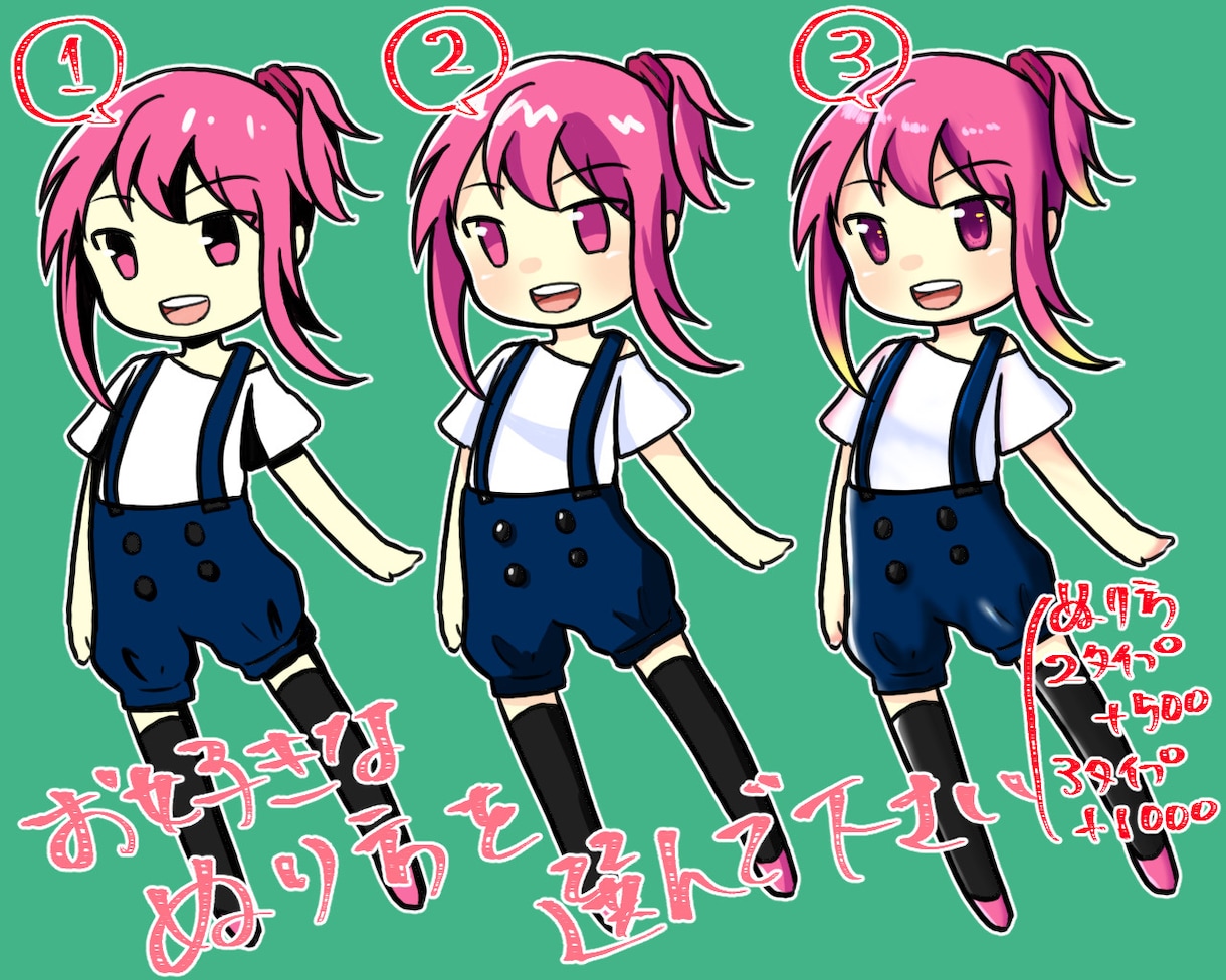 ちびキャラ全身描きます あなただけのオリジナルキャラクターを！ イメージ2